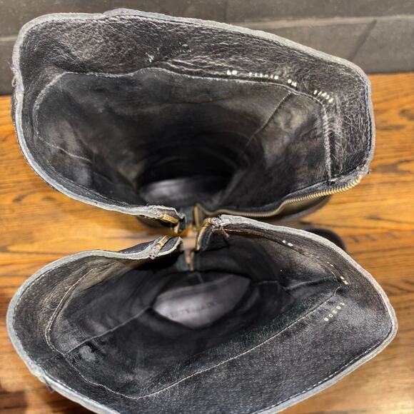 Liberty Black Women’s Black Leather Riding Boots Size 9.5 Handmade Mexico Zip - Picture 11 of 13